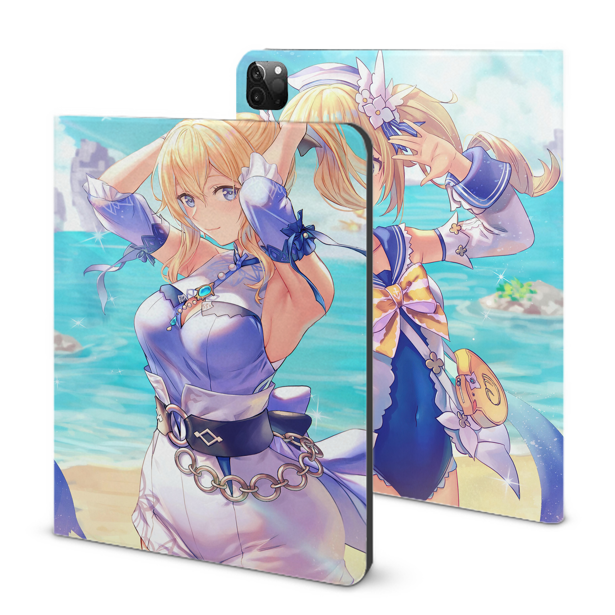 げんし神 genshin IPadケース ペンホルダー付き ブックスタイルデザイン
